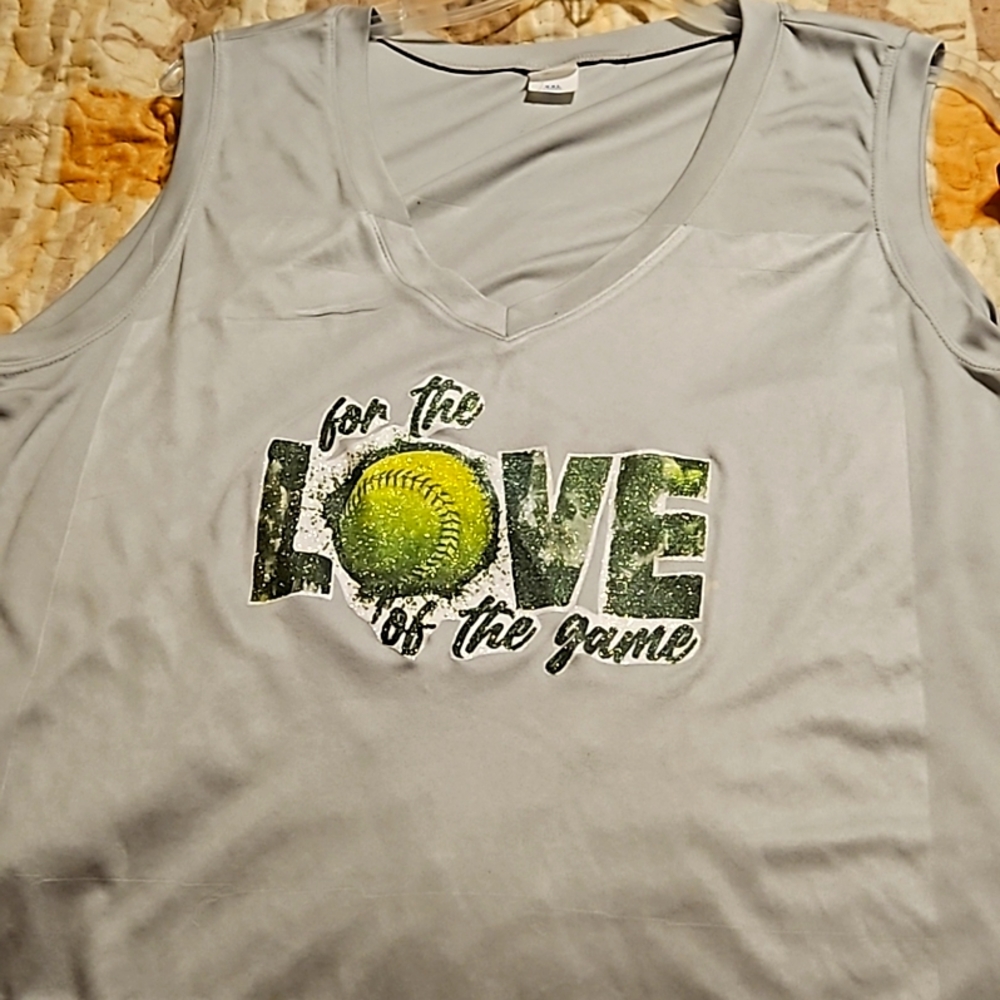 Grey softballs tank xxl